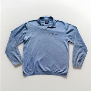 Vintage Polo Jeans Co. Ralph Lauren RL-67 Gray Knit Long Sleeve Polo Sweater L